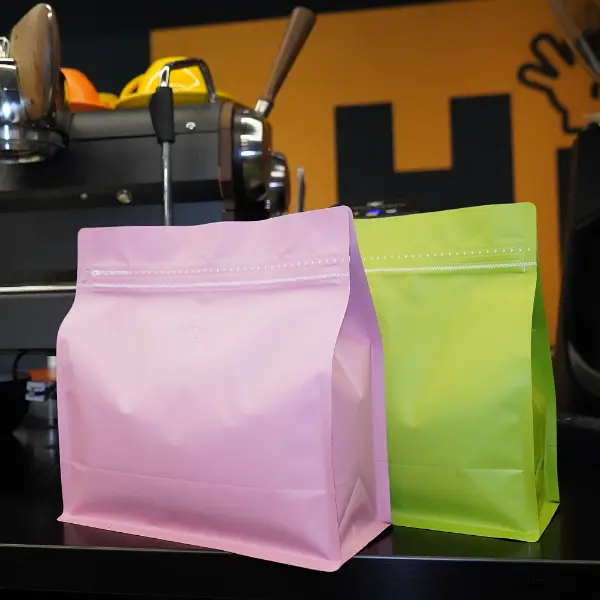 1KG 가로 스톡 백 분홍색과 녹색 색상 옵션