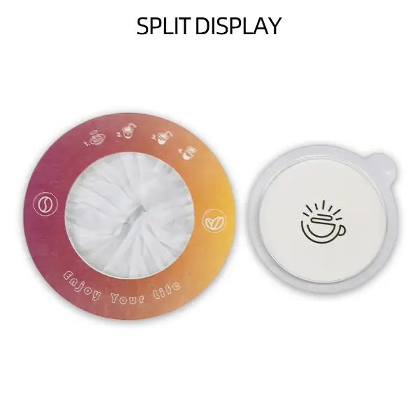 Backside view of UFO coffee filter bag filter material