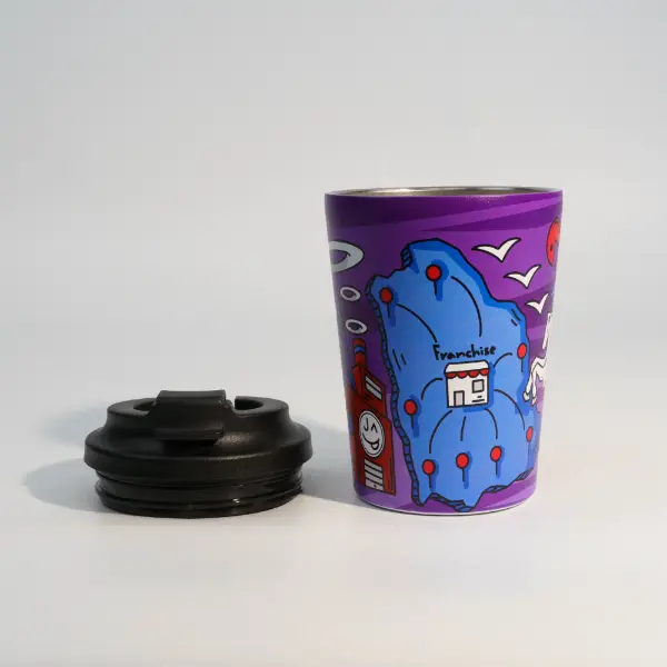 맞춤 인쇄 디자인과 절연 구조가 적용된 UV 마감 진공 컵