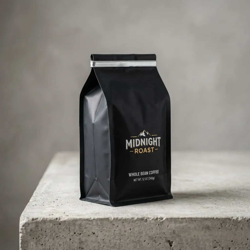 한 Black_coffee_bag_on_concrete