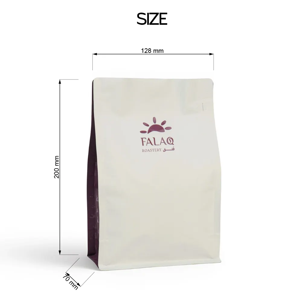 맞춤형 250g 평평한 바닥 커피백