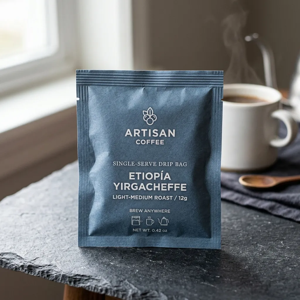 Coffee_sachet_standing_on_tabletop