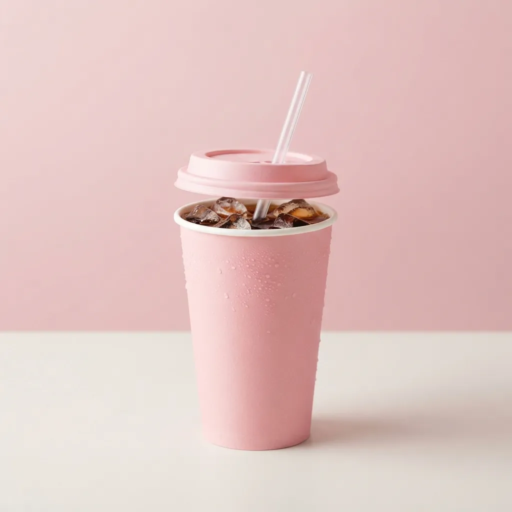 차가운 아이스 커피컵