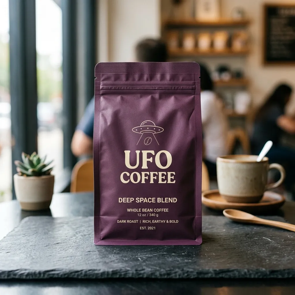 Plum_purple_coffee_pouch_standing