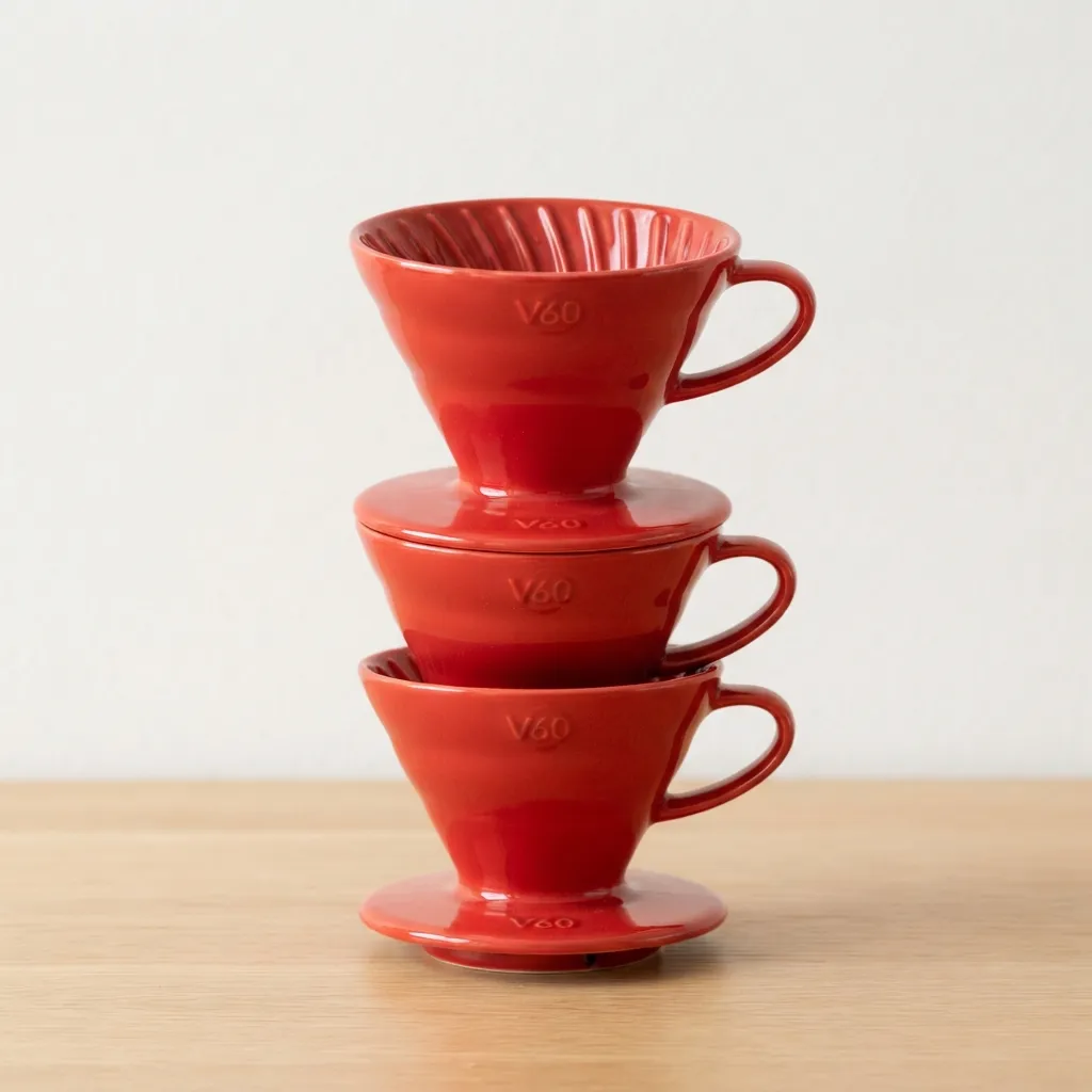 Red_ceramic_coffee_filter_cups 스택