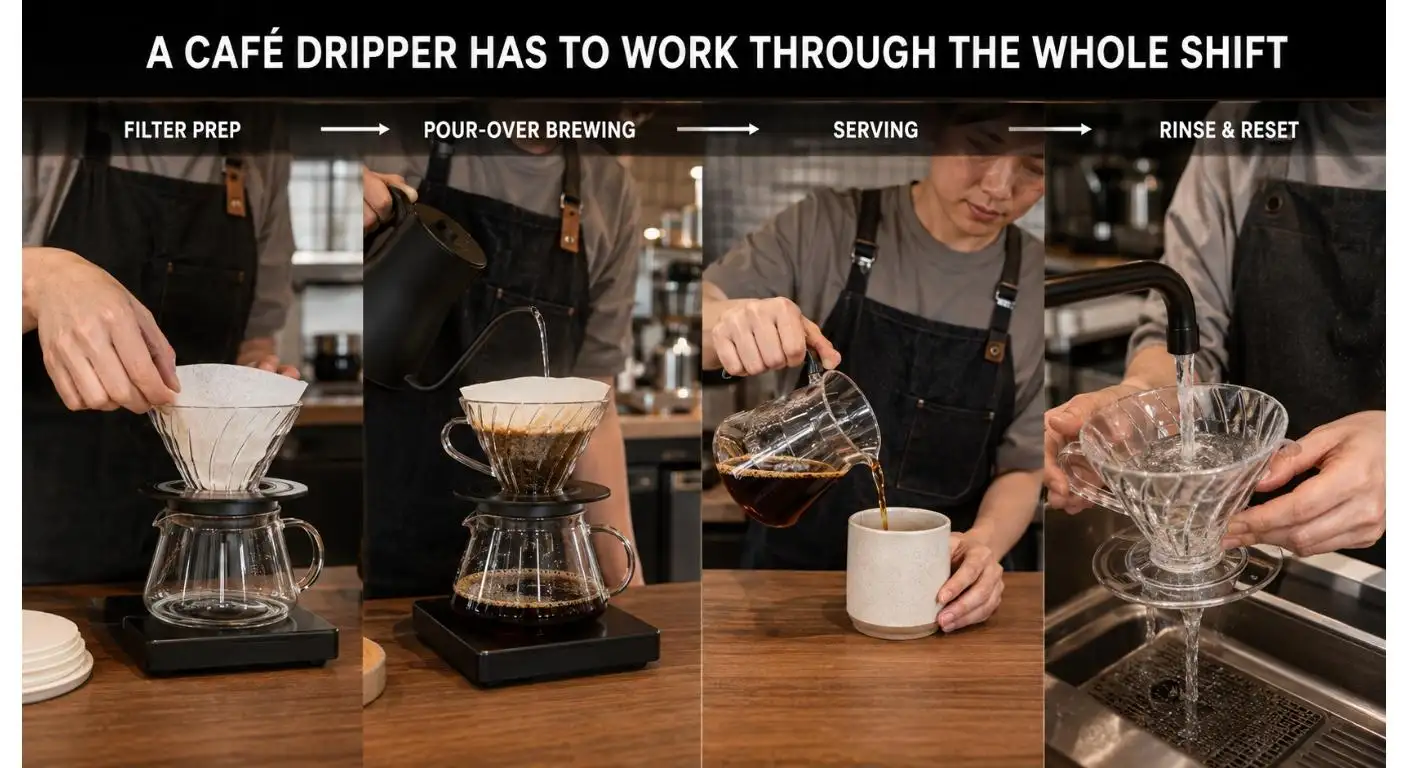 V60 유리 커피 드리퍼